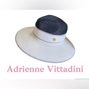 Adrienne Vittadini Black and Ivory Hat